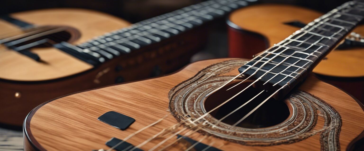 Materials used in classical Spanish guitars