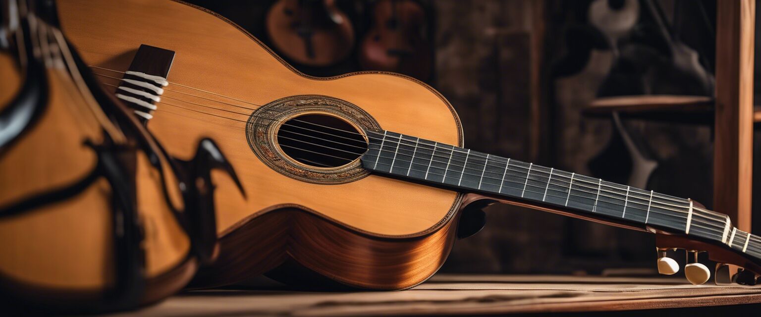 Guitar in hard case